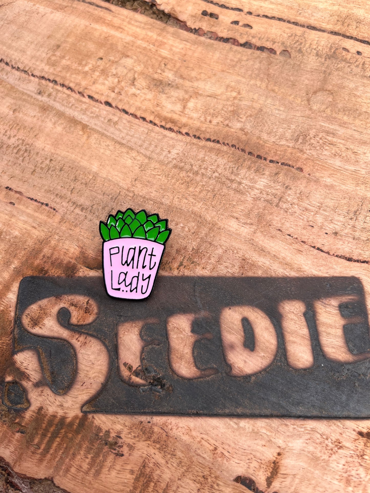 Plant Lady Enamel Pin π