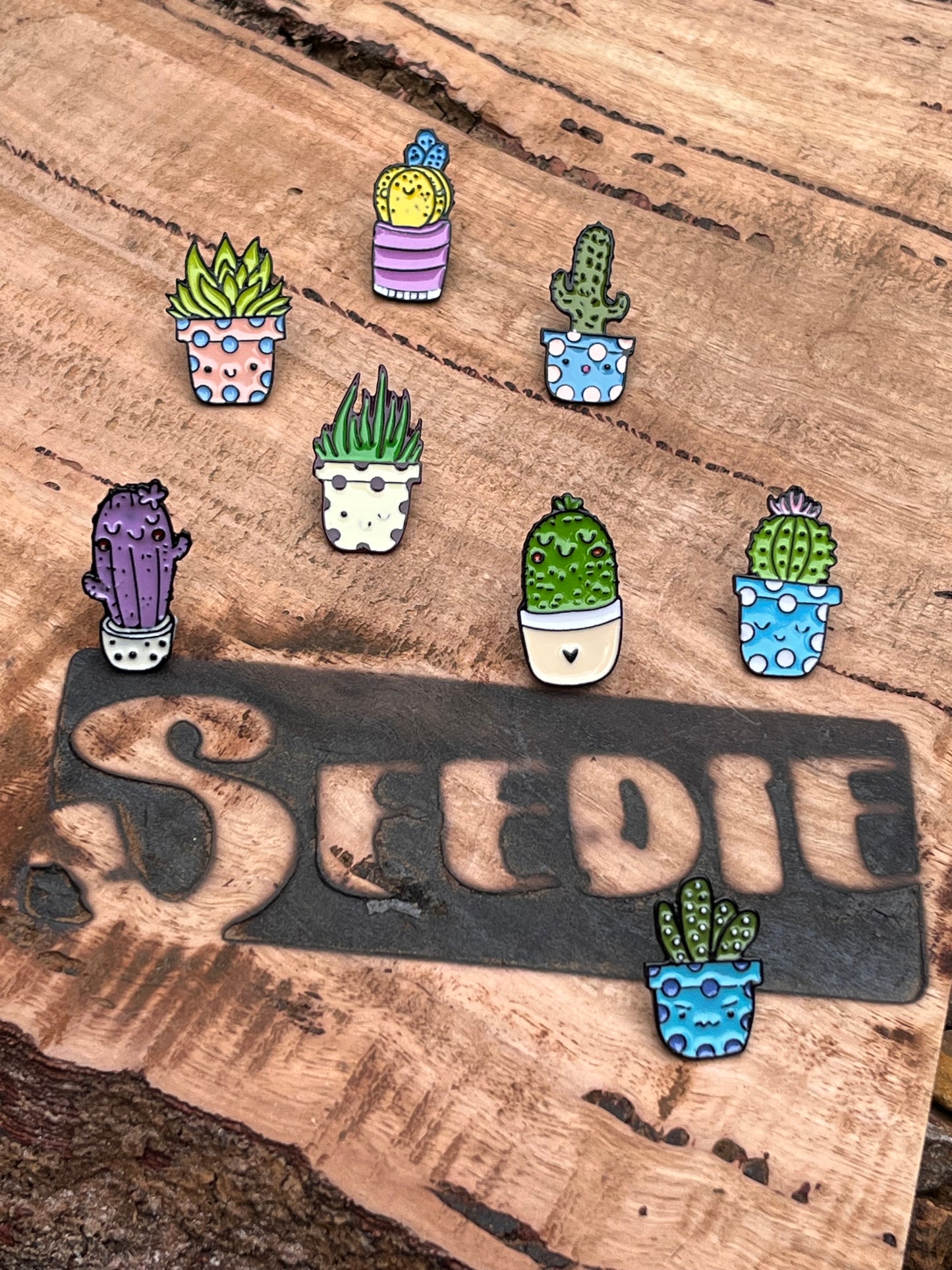 Happy Love Cactus Enamel Pin π΅π
