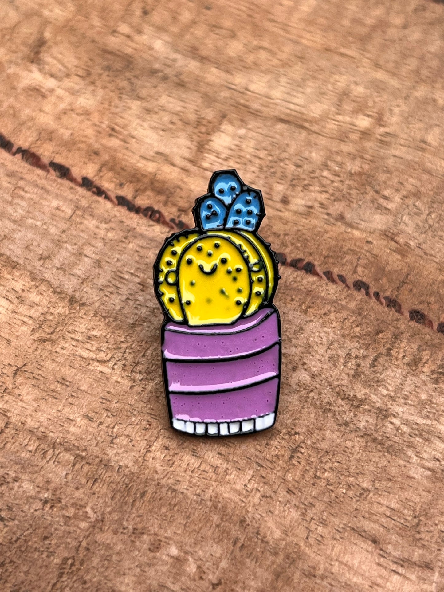 Well Hello Yellow Cactus Enamel Pin 🌵