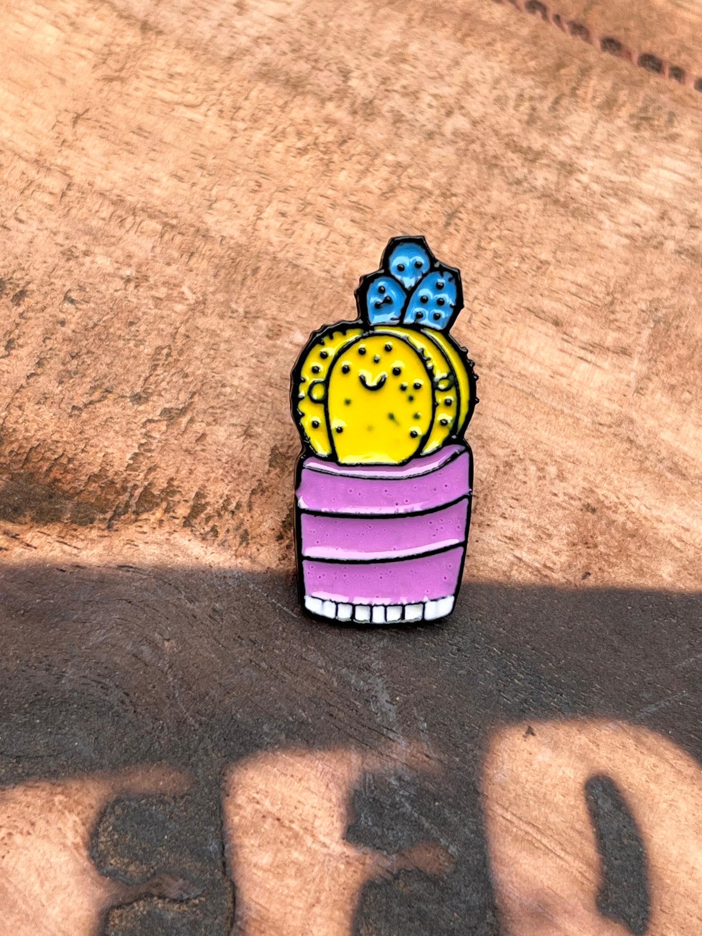 Well Hello Yellow Cactus Enamel Pin 🌵