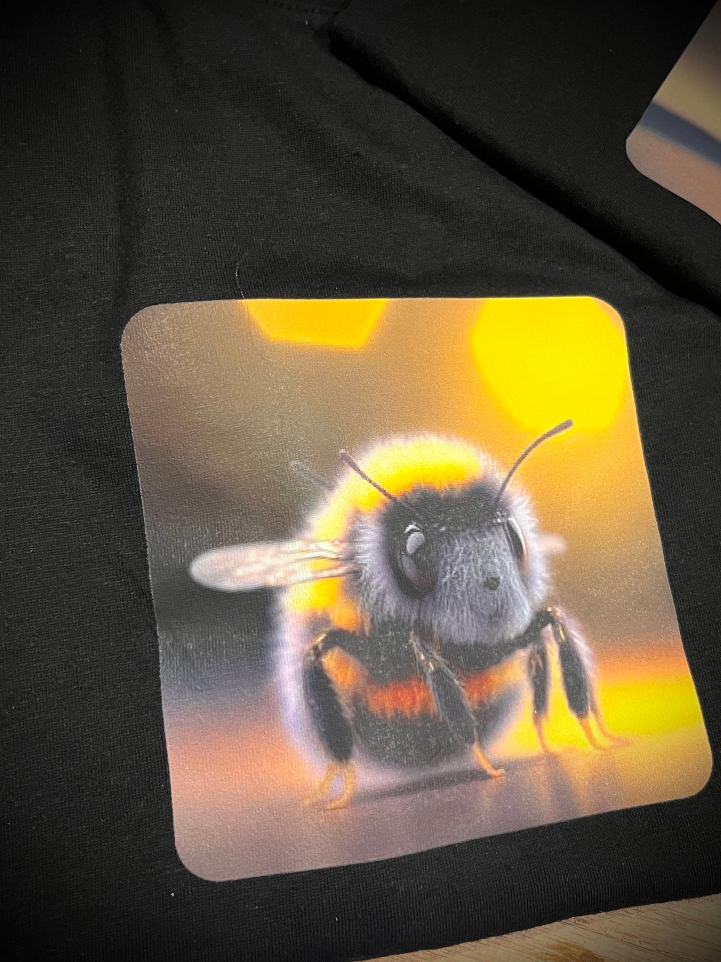 Adorable Fluffy Bee - Men's and Ladies Crewneck T-shirt π
