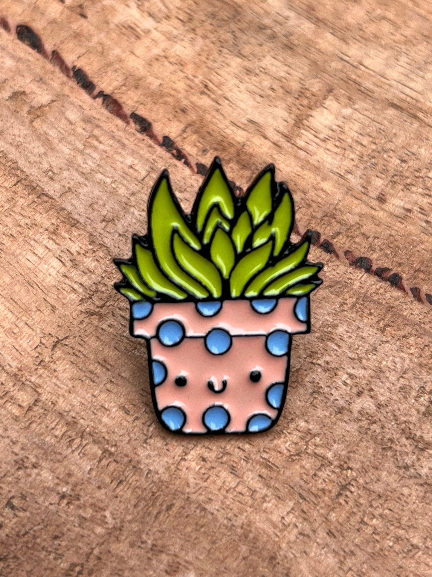 Funky Punky Plant Pot Enamel Pin