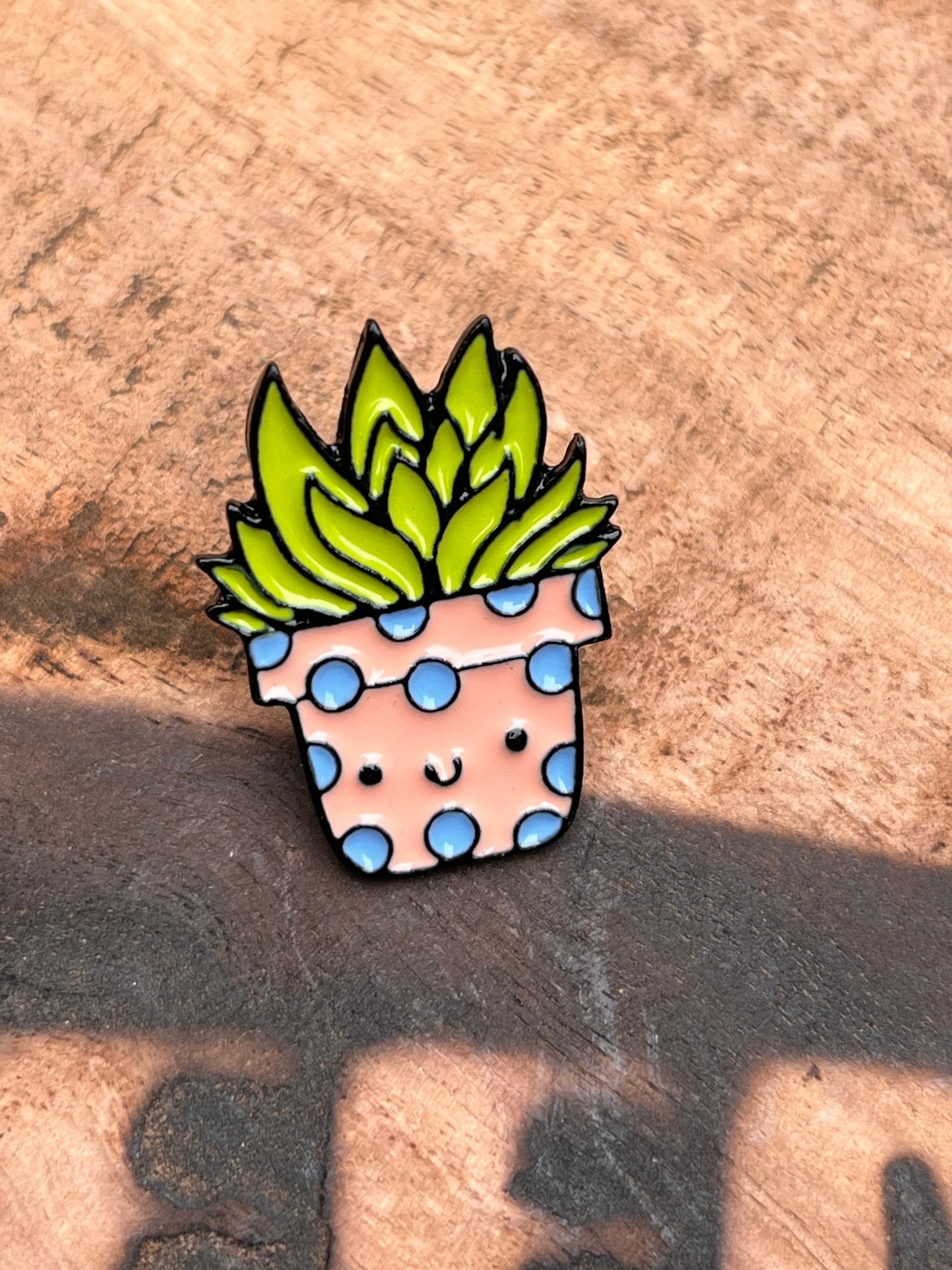Funky Punky Plant Pot Enamel Pin