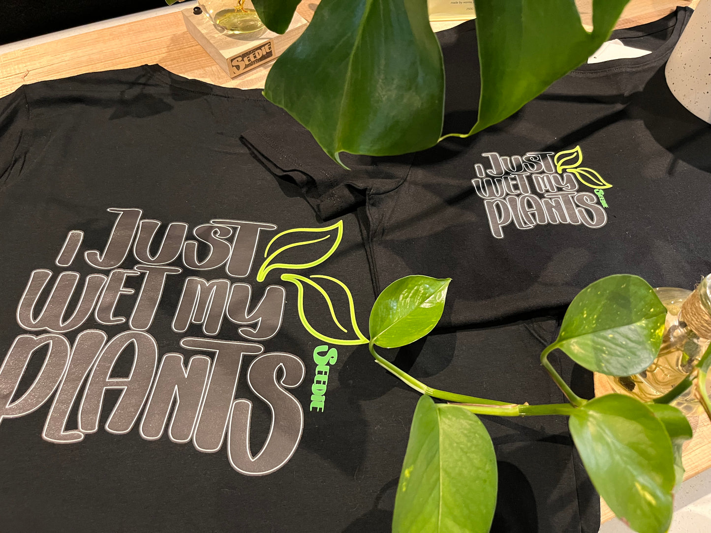 "I Just Wet My Plants" 💦🌱- Men's and Ladies Crewneck T-shirt