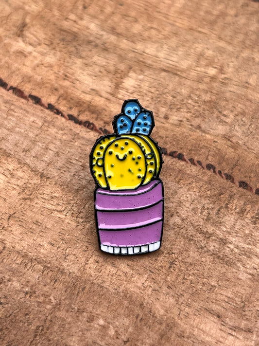 Well Hello Yellow Cactus Enamel Pin 🌵
