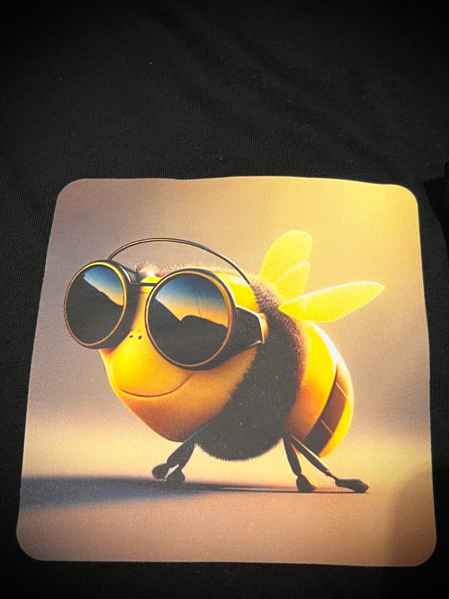 Bee in Glasses - Men's and Ladies Crewneck T-shirt 🐝